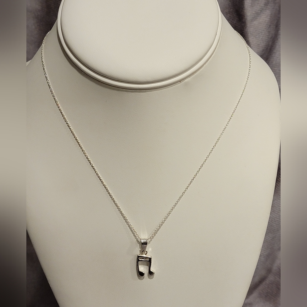 Sterling Silver Music Note Necklace